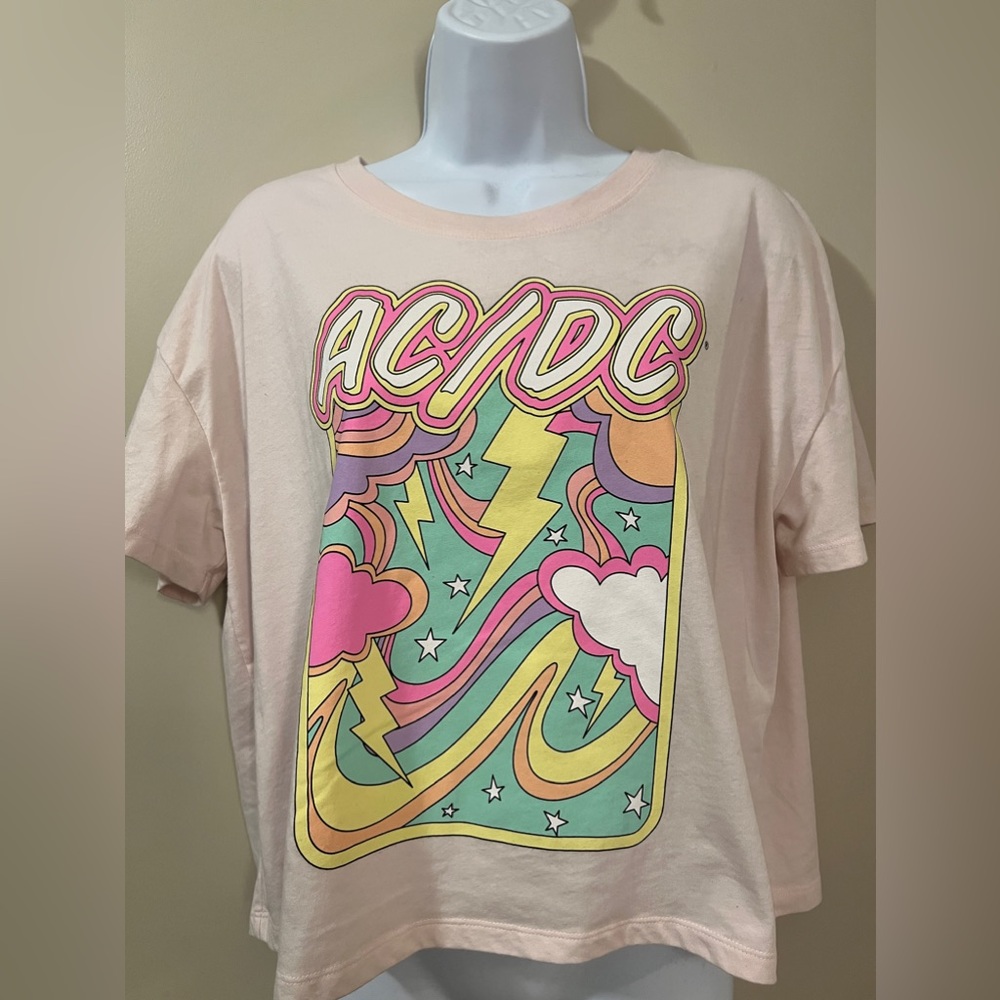 AC/DC pink neon tee